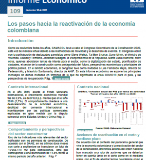 Los pasos hacia la reactivación de la economía colombiana
